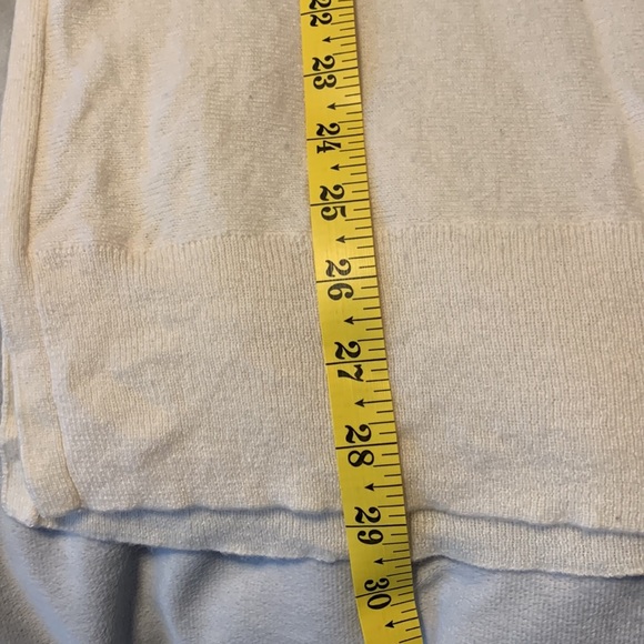 Halogen off white cream cashmere turtleneck sweater side slits soft size XS - Picture 6 of 8